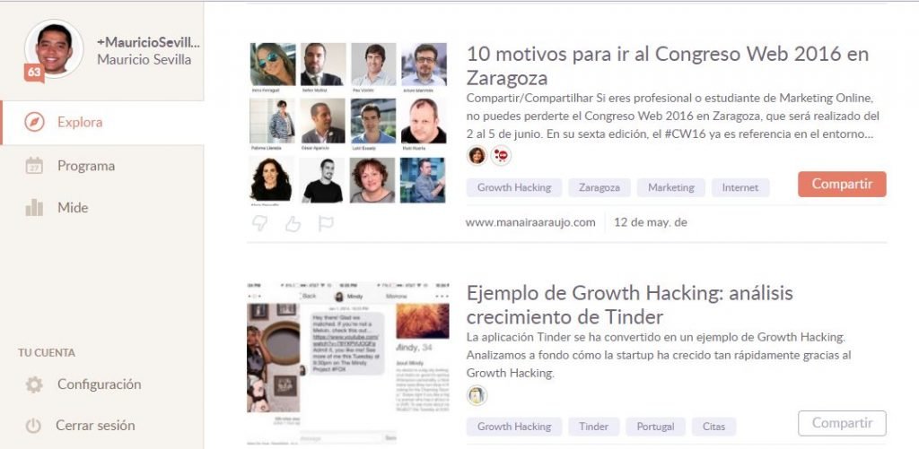 Growth Hacking Temas de Klout