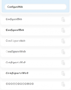 Fuentes ConfiguroWeb