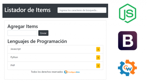 Cómo hacer un Listador de Ítems en Javascript