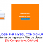 Login PHP MySQL con Signup Se comparte el Código