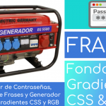 Generador de Contraseñas, Generador de Frases y Generador de Fondos Gradientes CSS y RGB