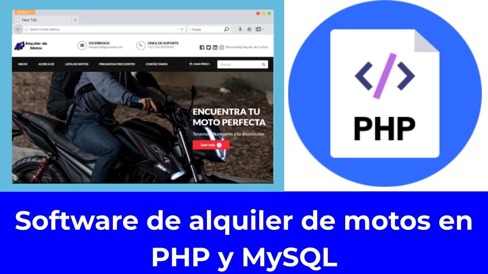 Software de alquiler de motos en PHP y MySQL