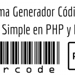 Sistema Generador Código de Barras Simple en PHP y MySQL