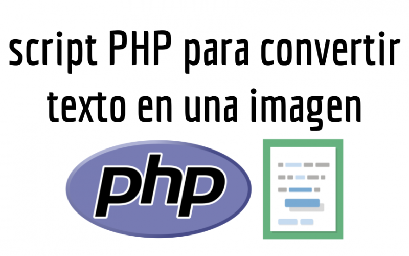 script PHP para convertir texto en una imagen