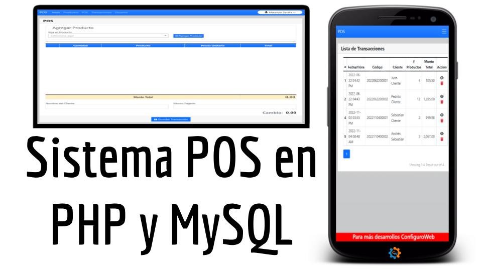 Sistema Pos En Php Y Mysql Configuroweb 2947