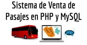 Sistema de Venta de Pasajes en PHP y MySQL