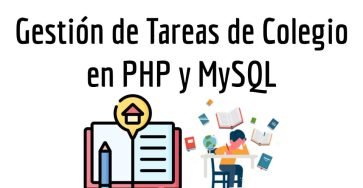 Gestión de Tareas de Colegio en PHP y MySQL