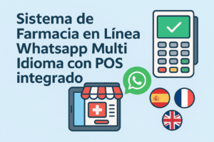 Sistema de Farmacia en Línea Whatsapp Multi Idioma con POS integrado